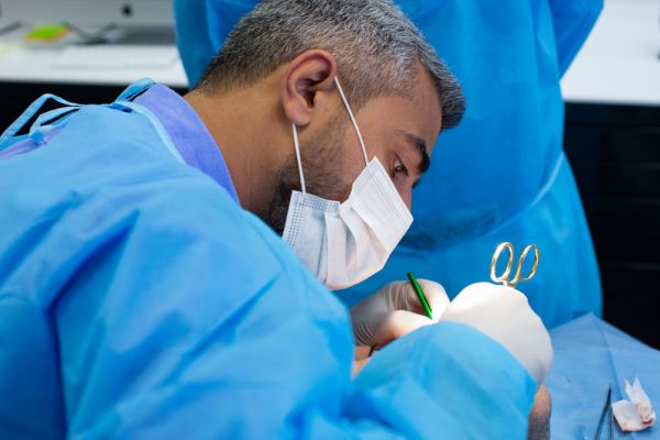 dentist during surgery